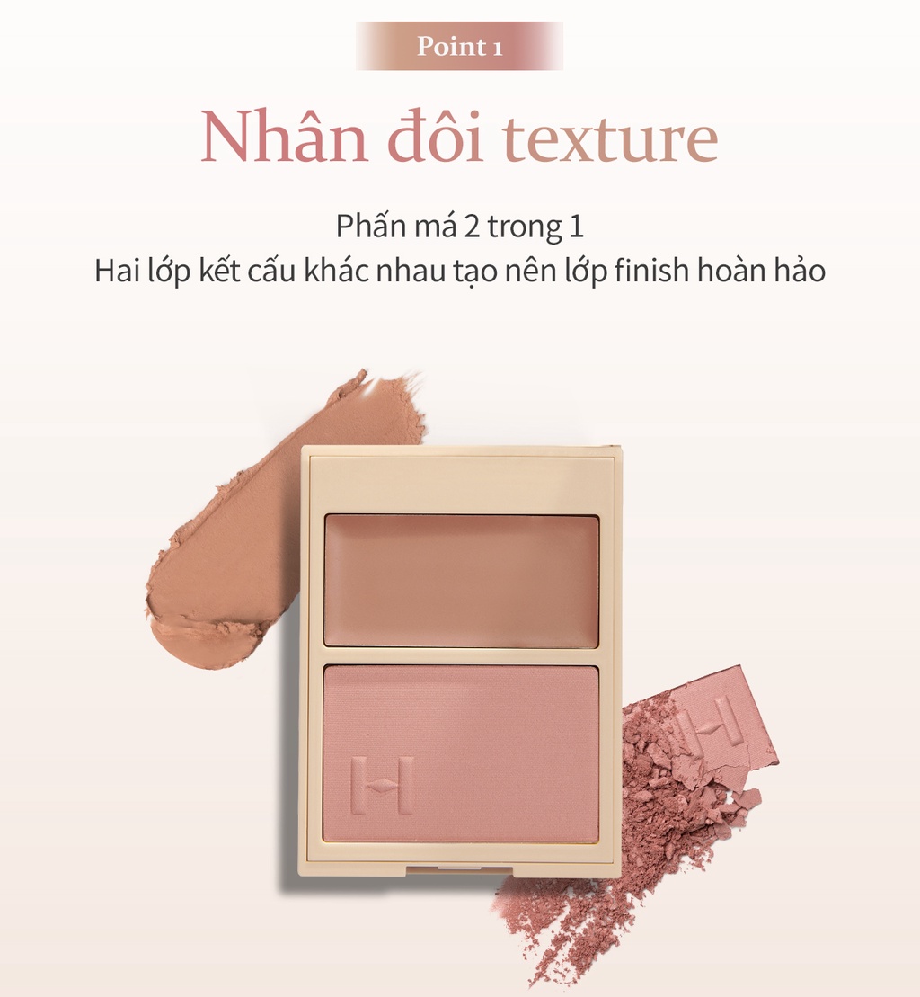 Mô tả Má Hồng Dạng Phấn Và Kem 2 Ô hince True Dimension Layering Cheek - 5