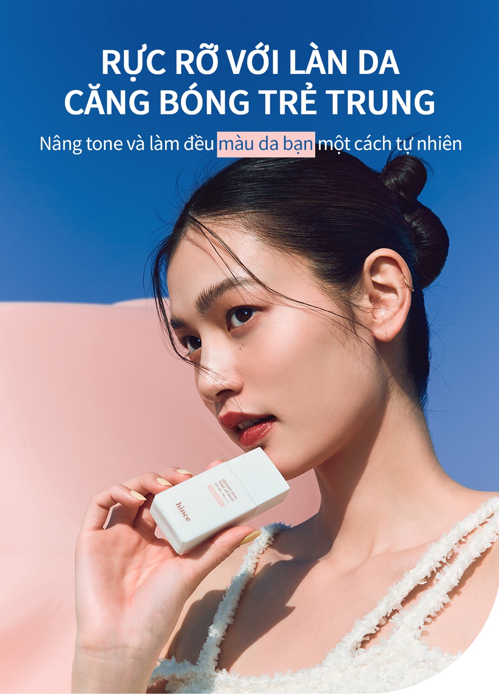 Mô tả Kem Lót Nâng Tông Thuần Chay hince Second Skin Tone Up Base 35Ml - 1