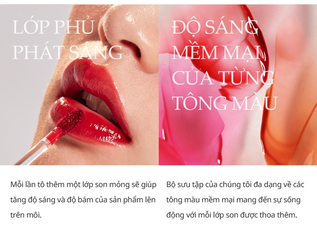 Mô tả Son Tint Bóng hince Mood Enhancer Water Liquid Glow 4ml - 11