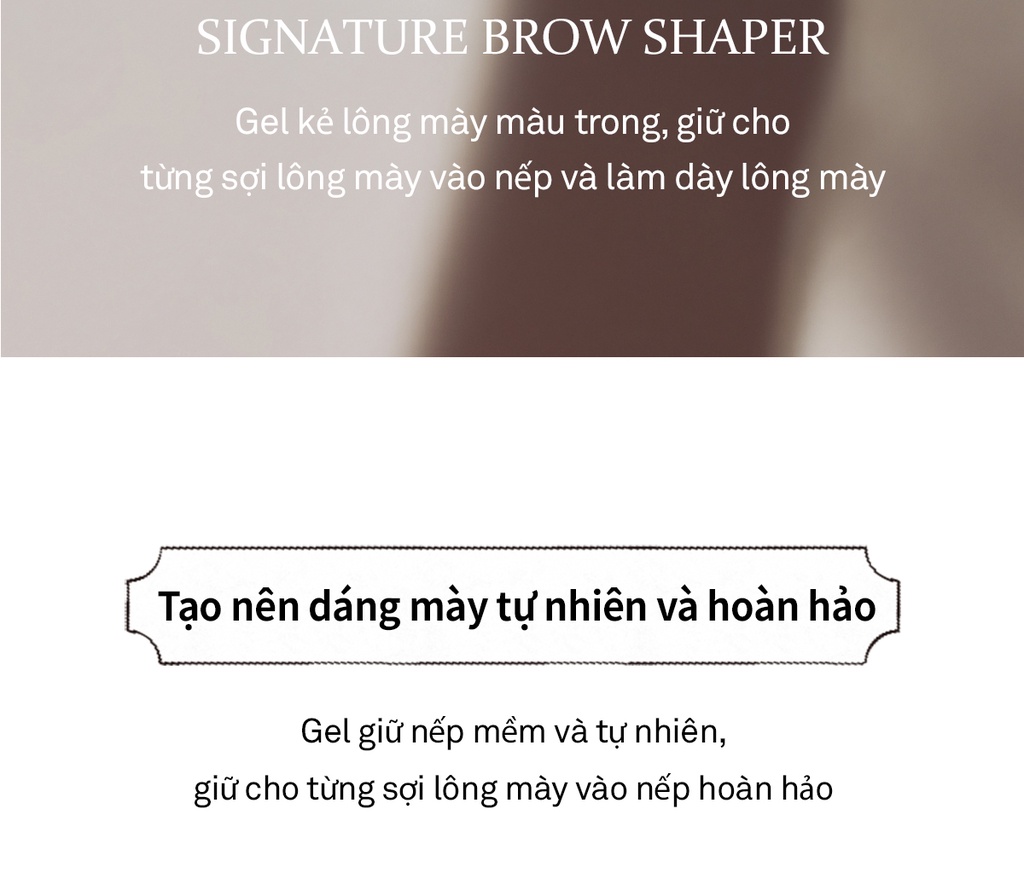 Mô tả Gel Định Hình Chân Mày Có Màu hince Signature Brow Shaper 4Ml - 4