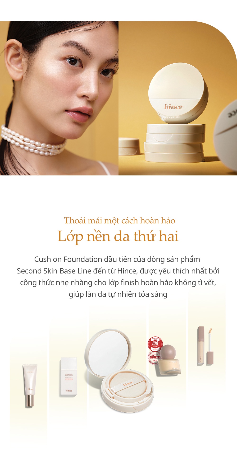 Mô tả Phấn Nước hince Second Skin Glow Cushion 12g - 2