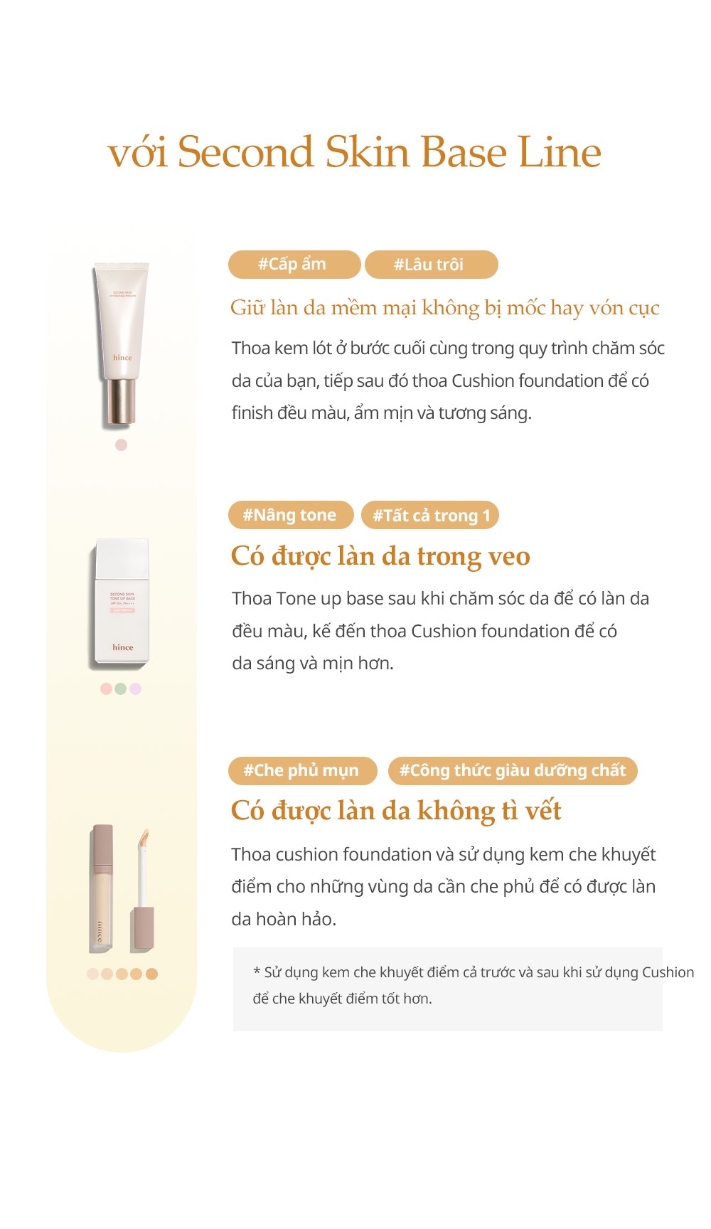 Mô tả Phấn Nước hince Second Skin Glow Cushion 12g - 8