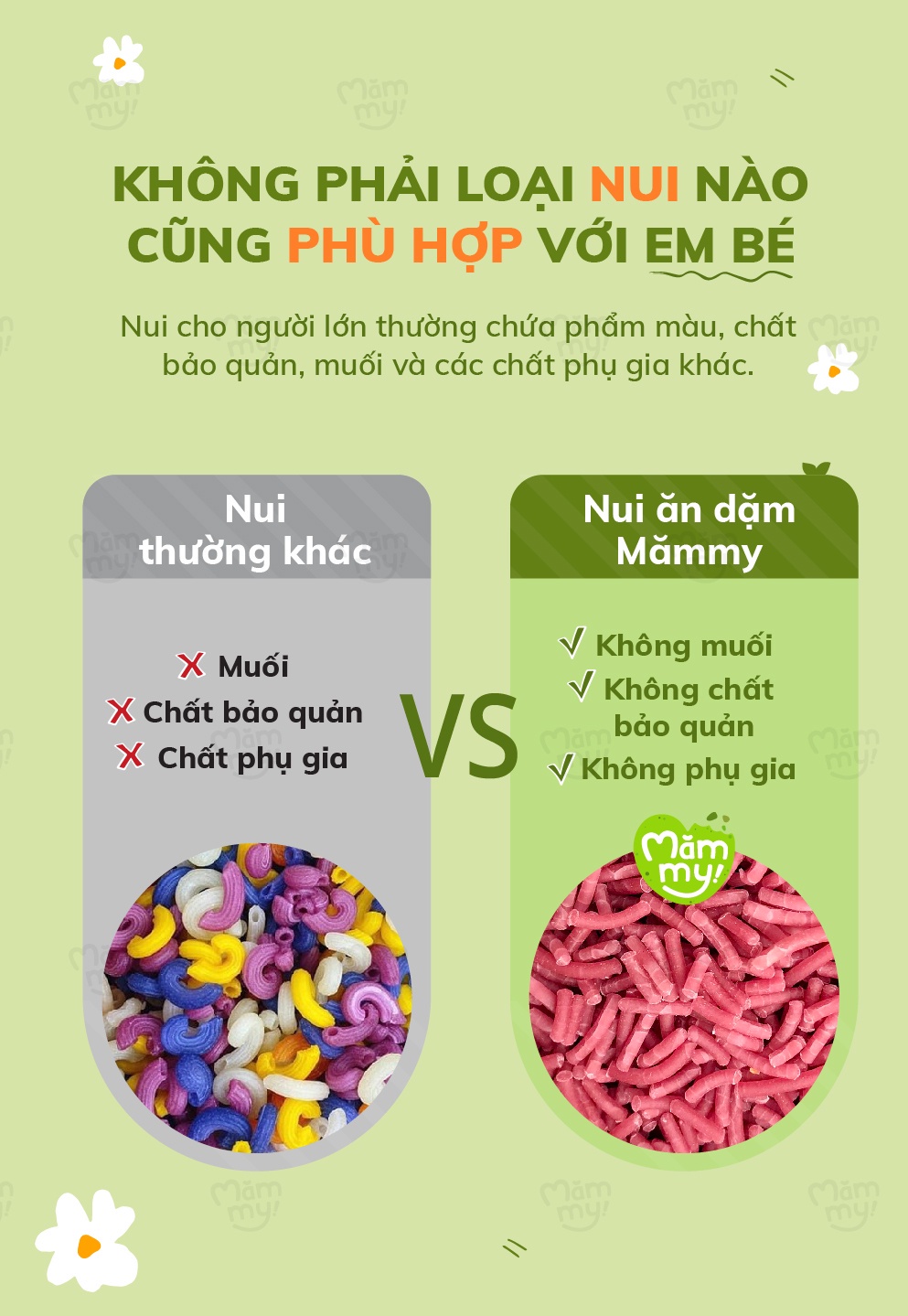 Mô tả Nui mini rau củ Mămmy cho bé mới ăn dặm tập nhai trên 6 tháng, 100g - 2