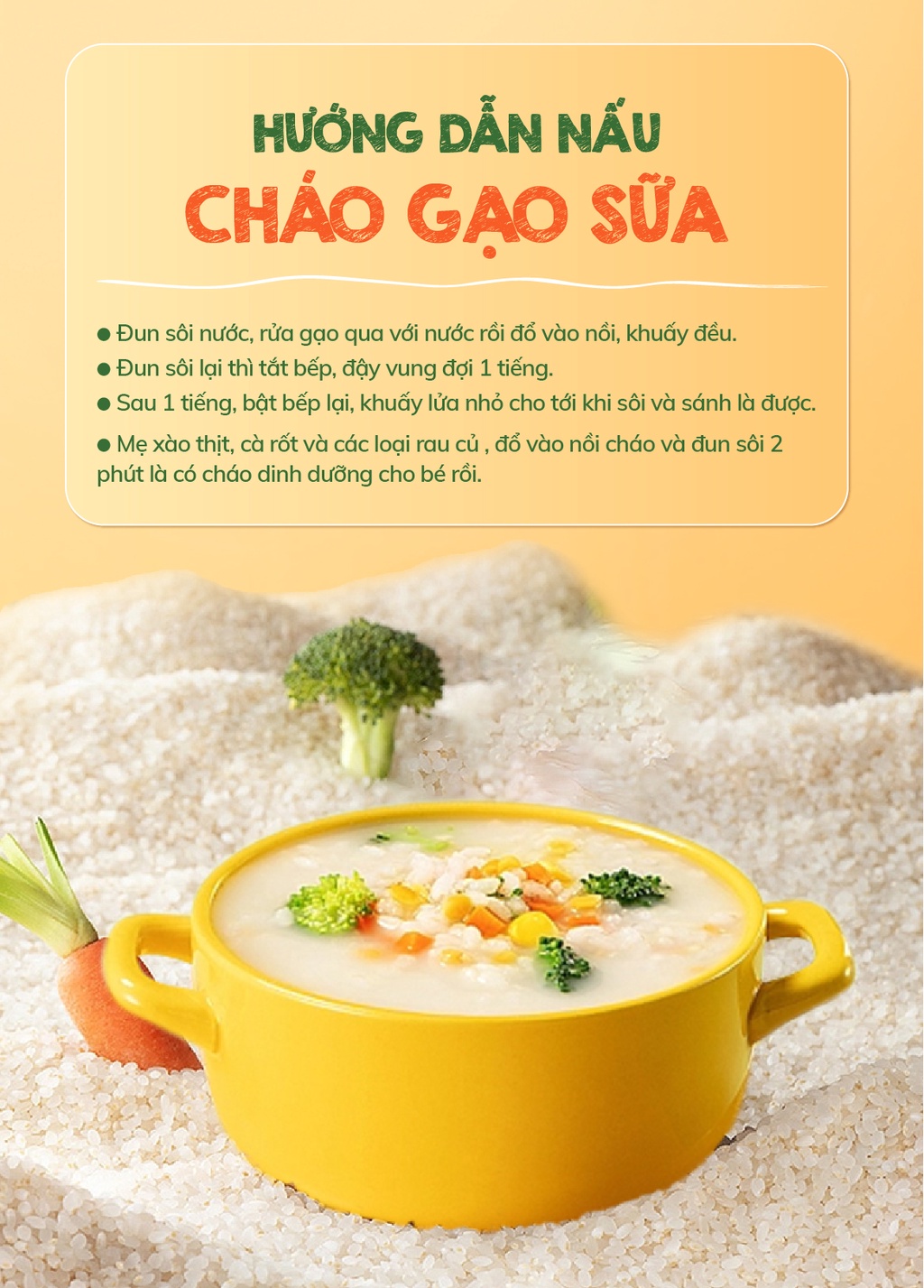 Mô tả Combo 3 hũ gạo sữa hữu cơ Mămmy nấu cháo cho bé ăn dặm, hũ 140gr - 7