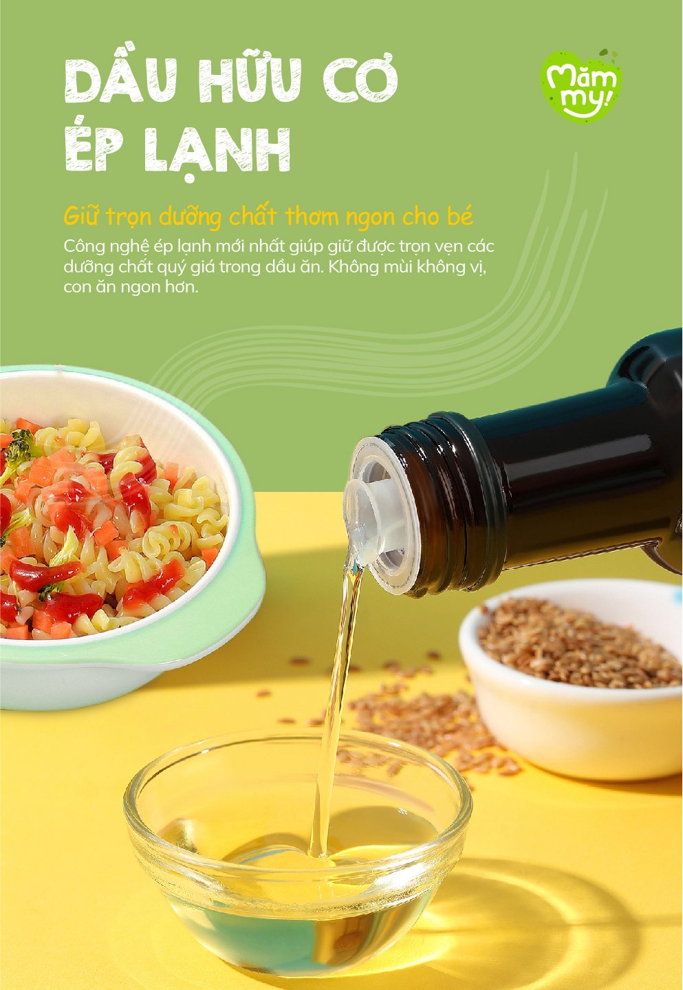 Mô tả Dầu ăn dặm bổ não Mămmy 100ml bổ sung DHA, Omega 3 bé từ 6 tháng giúp phát triển não bộ, thông minh - 9