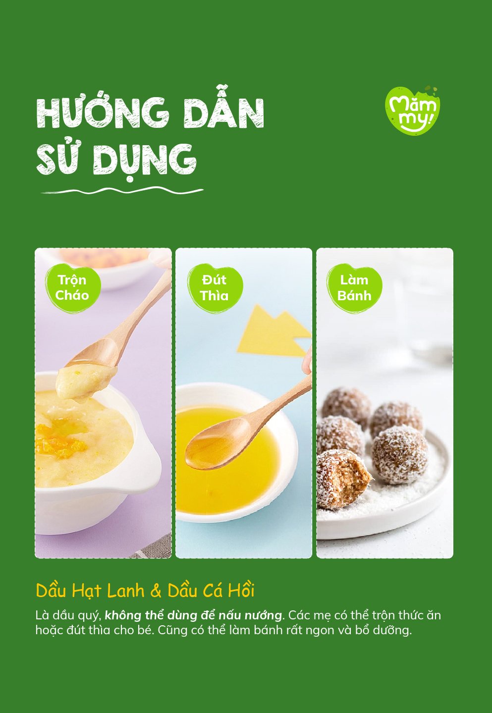 Mô tả Dầu ăn dặm bổ não Mămmy 100ml bổ sung DHA, Omega 3 bé từ 6 tháng giúp phát triển não bộ, thông minh - 10