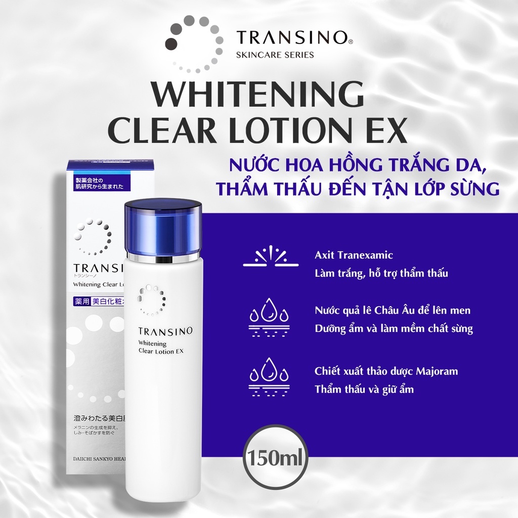 Mô tả Combo 2 Dưỡng Trắng, Mờ Thâm TRANSINO Melano Essence 50 - Clear Lotion - 3