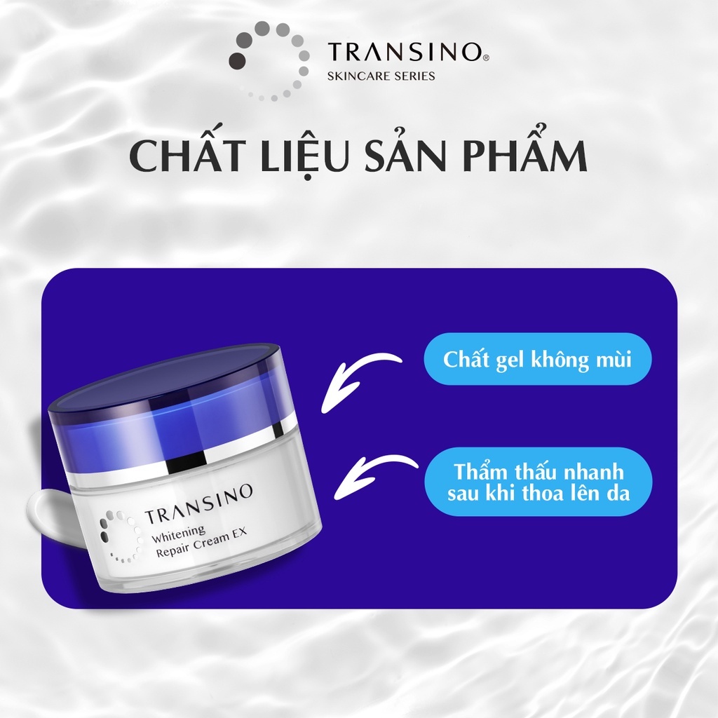 Mô tả Combo Dưỡng Trắng Chống Lão Hóa TRANSINO Whitening Clear Lotion - Whitening Repair Cream - 3