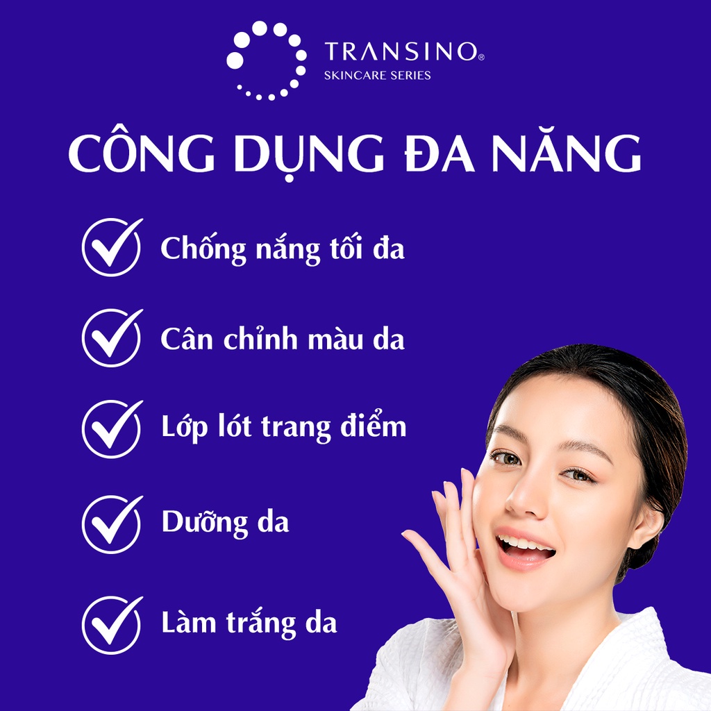 Mô tả KEM NỀN NÂNG TÔNG TRẮNG SÁNG - TRANSINO Tone Up CC Cream 30g - 1
