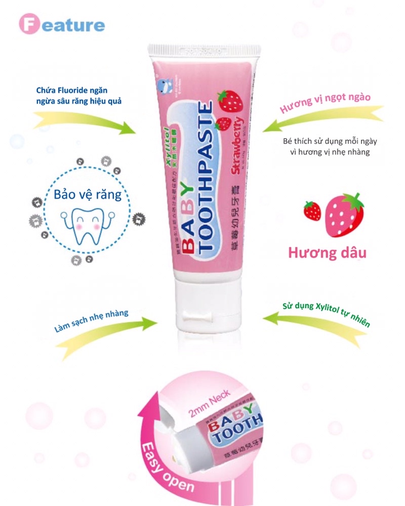 Mô tả Kem đánh răng trẻ em Ku.Ku Duckbill cho bé trên 6 tháng KU1052, KU1087, KU1099 (tuýp 50g) - 3