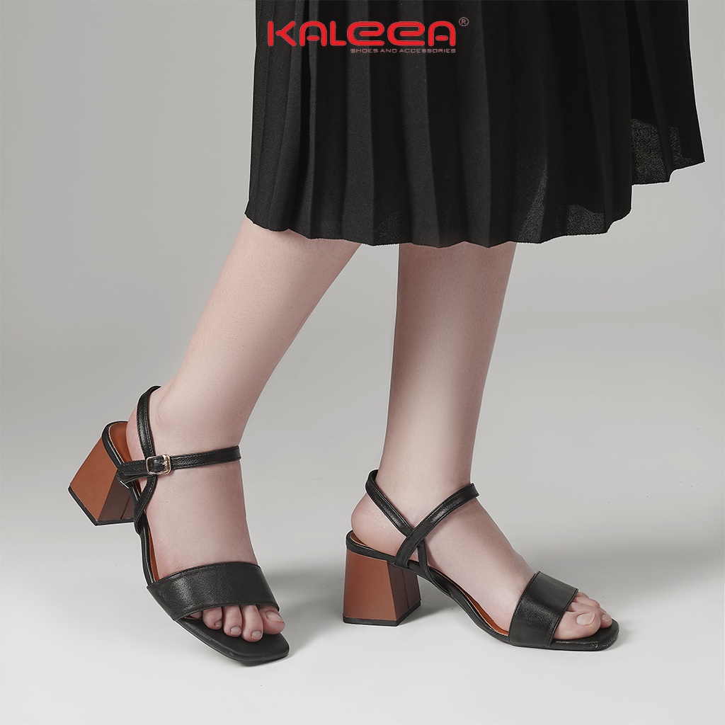 Mô tả Kaleea - Giày Sandal Nữ Đi Siêu Êm Đế Cao 6p Giày Cao Gót Nữ Đế Vuông Quai Mảnh Hàng Chuẩn Kaleea - K512 - 5