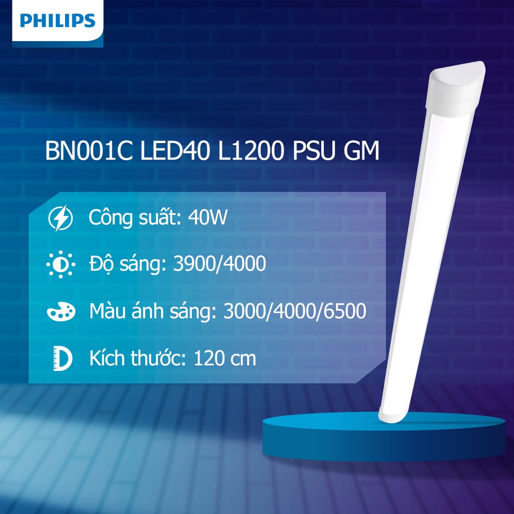 Mô tả Bộ đèn Bán Nguyệt Philips LED BN001C 20W/ 40W (01 bóng) - 3