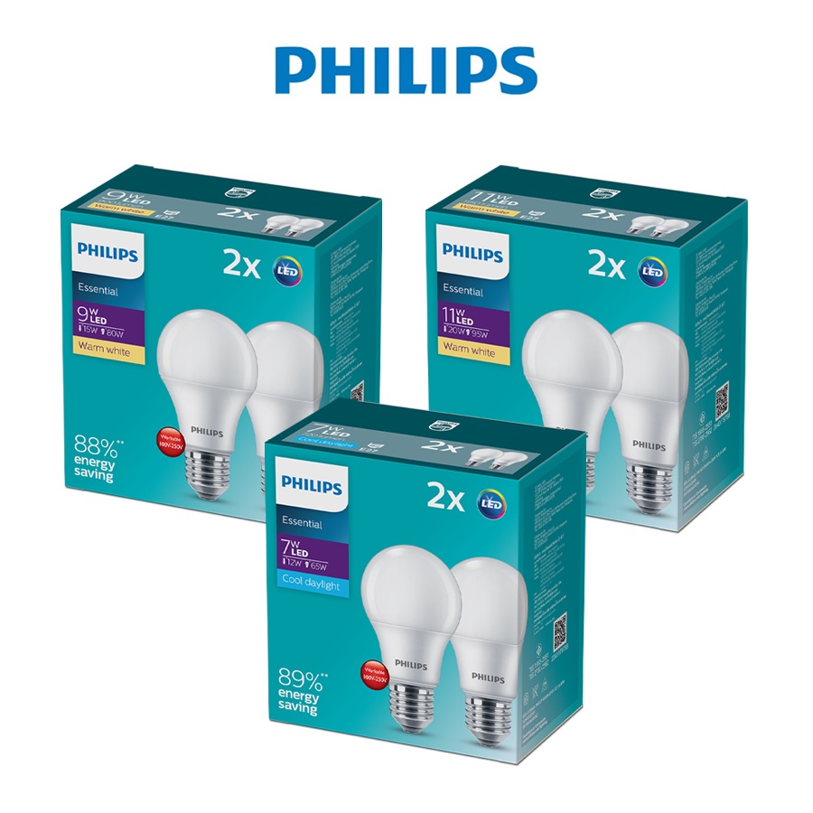 Mô tả Bộ 02 bóng đèn Philips LED bulb A60 - Công suất (7W, 9W, 11W) - 2