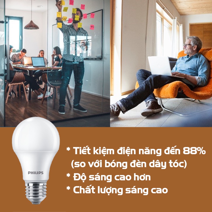 Mô tả Bộ 02 bóng đèn Philips LED bulb A60 - Công suất (7W, 9W, 11W) - 4