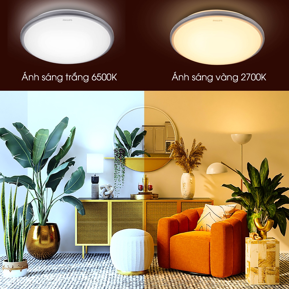 Mô tả Đèn ốp trần Philips 31824 Twirly LED WHT công suất 12W - Ánh sáng vàng 2700K (01 đèn) - 4