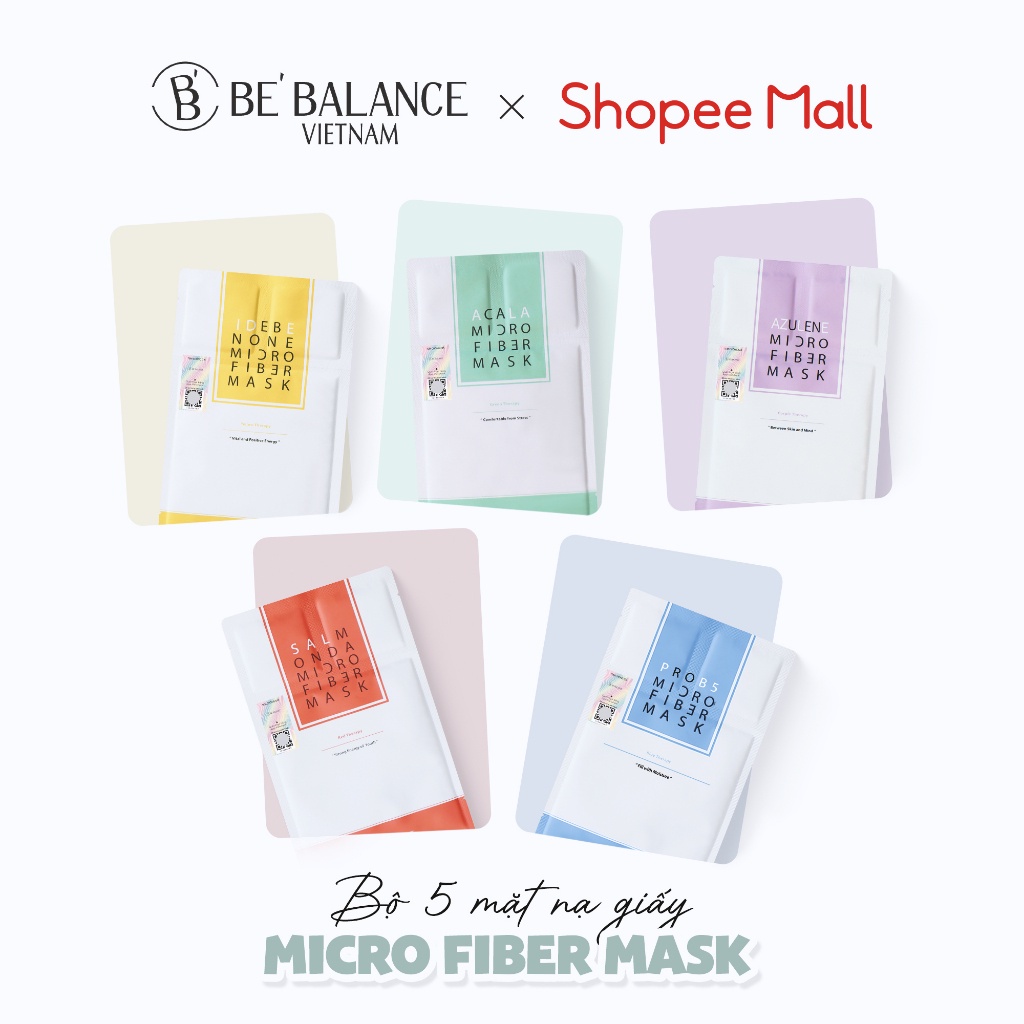 Mô tả 1 Miếng Mặt Nạ Vải Vi Sợi Be'Balance MICRO FIBER MASK 3in1 giúp Làm Đẹp Da - 1