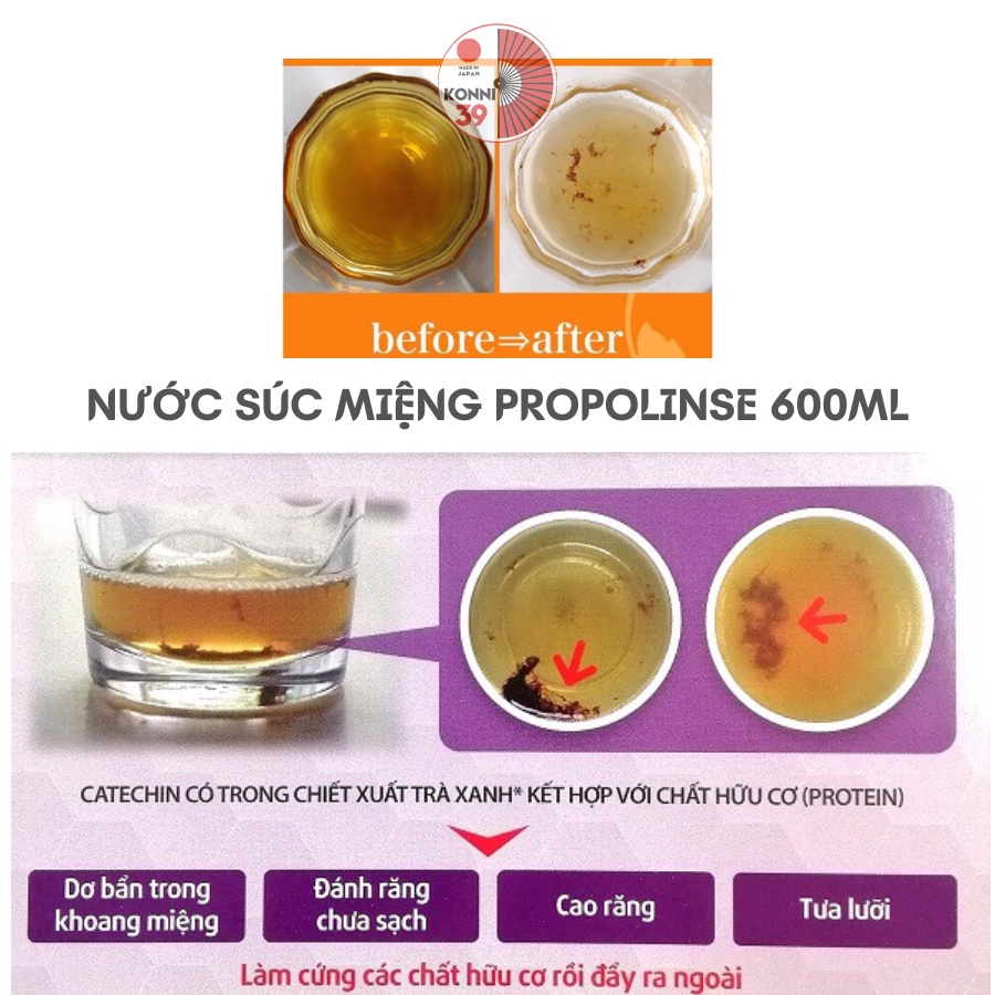 Mô tả Nước súc miệng Propolinse Nhật Bản giúp làm sạch và giảm mảng bám 600ml - Bahachiha - 2