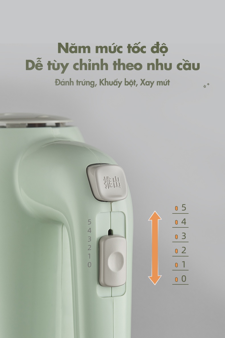 Mô tả Máy đánh trứng cầm tay Bear DDQ-B01F7 - Hàng Chính Hãng - 4