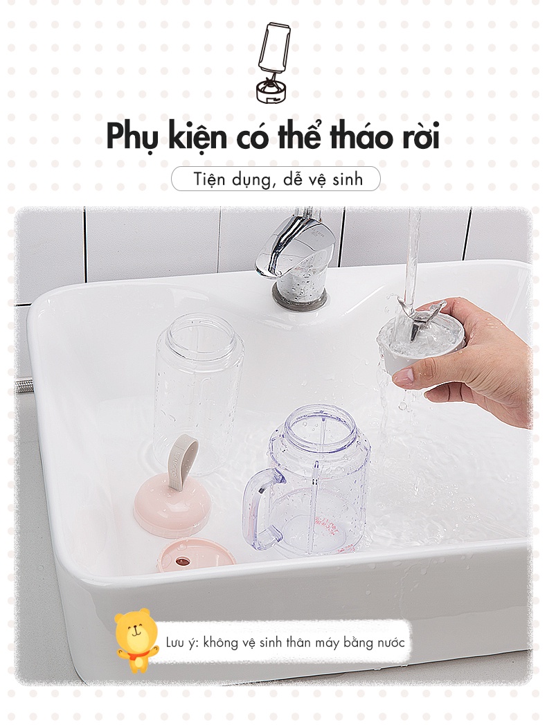 Mô tả Máy Xay Sinh Tố Mini 400ml Bear LLJ-C04W1 - Hàng Chính Hãng - 8