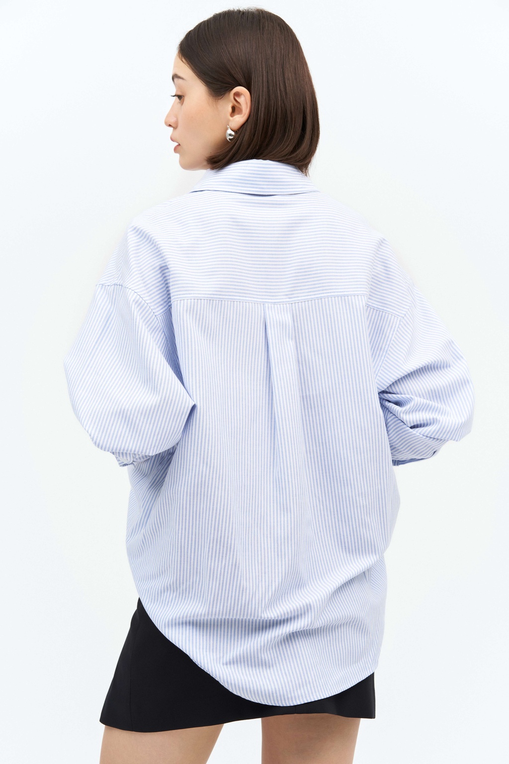 Mô tả Áo sơ mi oversized MONO TALK (kẻ sọc) chất liệu oxford T10001FT - 4