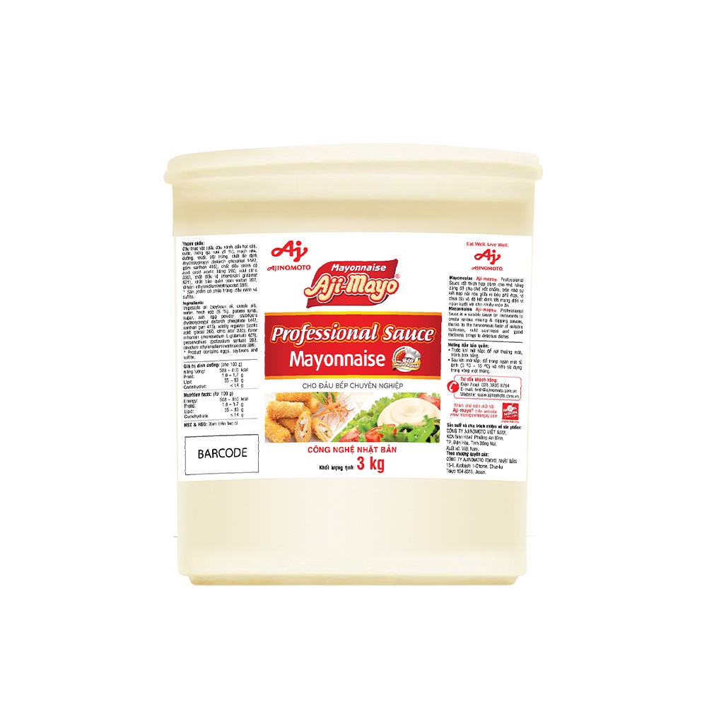 Mô tả Xốt Mayonnaise Aji-mayo Professional Sauce 3kg/thùng - 1