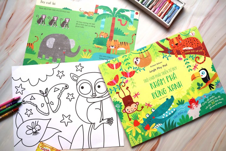 Mô tả Sách - Trò chơi phát triển tư duy: Khám phá rừng xanh - Dạo quanh sở thú Tác giả: Kirsteen Robson Vizibook - 2