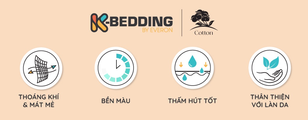 Mô tả Chăn chần bông K-Bedding By Everon chất vải Cotton kích thước 1m6x2m và 2mx2m2 - 1