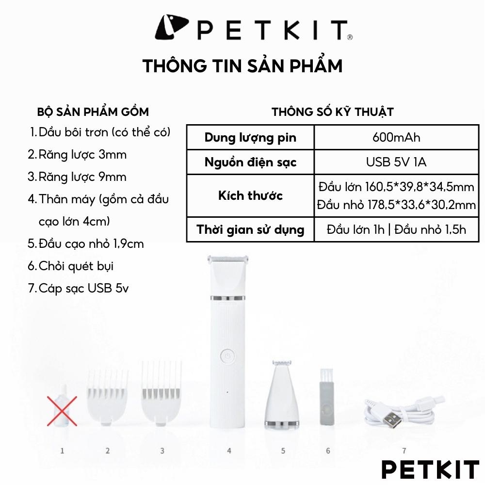 Mô tả Tông Đơ Đa Năng PETKIT 2in1 Pro 2025 Chuyên Dụng Cắt Tỉa Lông Chó, Mèo - HeLiPet - 8