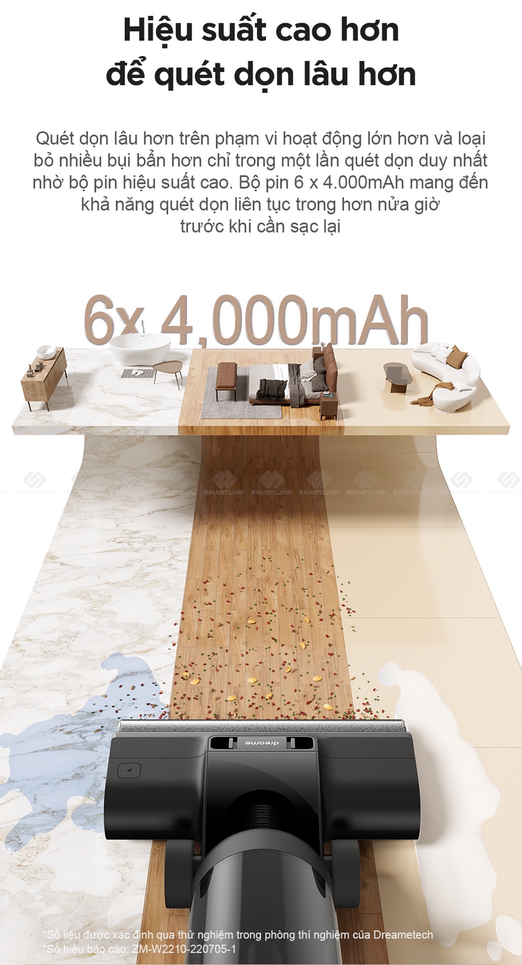 Mô tả Máy Lau Sàn Hút Bụi Không Dây Cầm Tay Dreame H12 Pro - Bản quốc tế - BH 24 tháng - 7