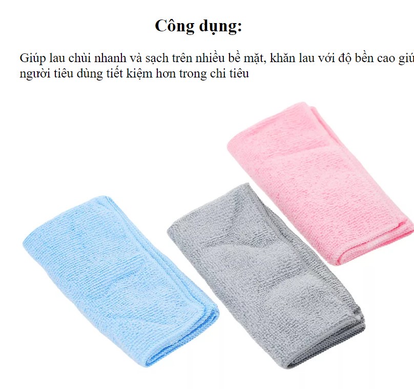 Mô tả Combo 3 Khăn lau đa năng 3M™ Scotch-Brite®, không để lại bụi, 30x30cm, Giúp lau chùi nhanh và sạch trên nhiều bề mặt - 3