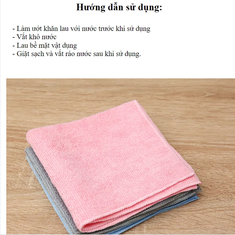 Mô tả Combo 3 Khăn lau đa năng 3M™ Scotch-Brite®, không để lại bụi, 30x30cm, Giúp lau chùi nhanh và sạch trên nhiều bề mặt - 4