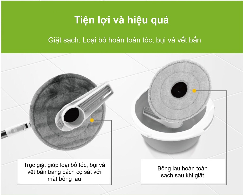 Mô tả Combo 2 Bông lau thay thế (dùng cho Bộ cây lau nhà 360 độ thông minh Thế hệ mới) 3M™ Scotch-Brite™, thấm hút nước tốt - 4