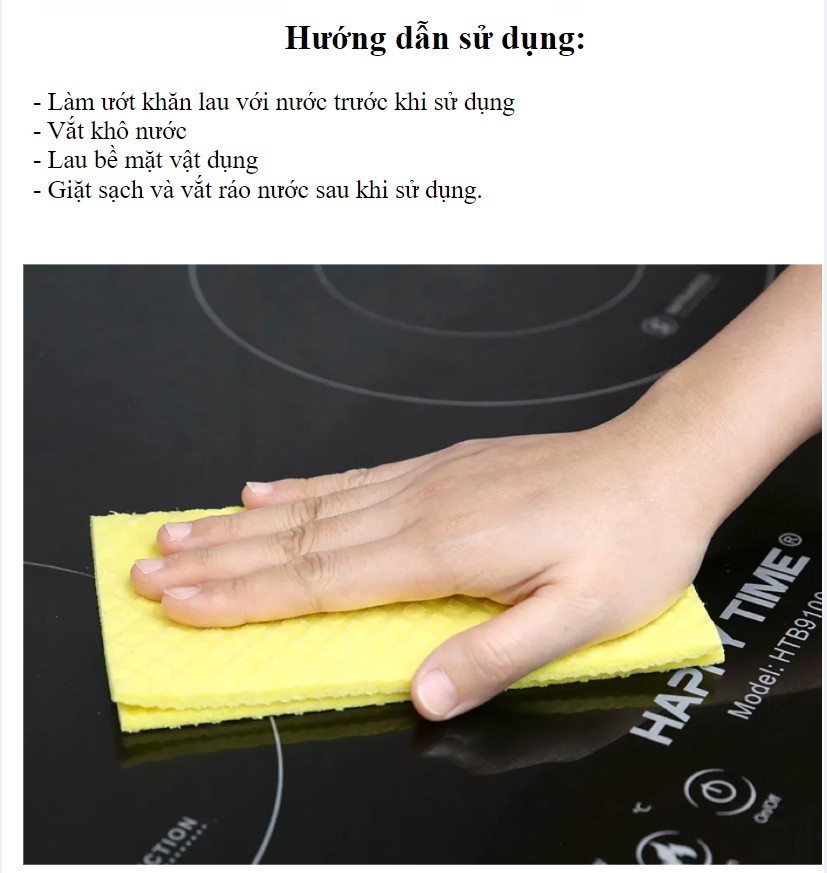 Mô tả Combo 3 Khăn lau đa năng 20x18cm 3M™ Scotch-Brite®, không để lại bụi, tự phân hủy 100% - 5