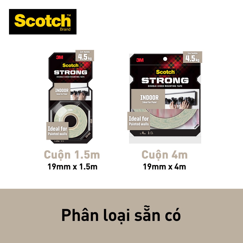 Băng keo 2 mặt 3M Scotch siêu dính