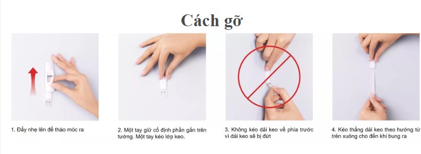 Mô tả Móc dán tường chịu lực 1.3kg 3M™ Command™, 17001, độ bền cao, bám cực chắc, chịu lực 1.3kg, vỉ 2 cái - 7