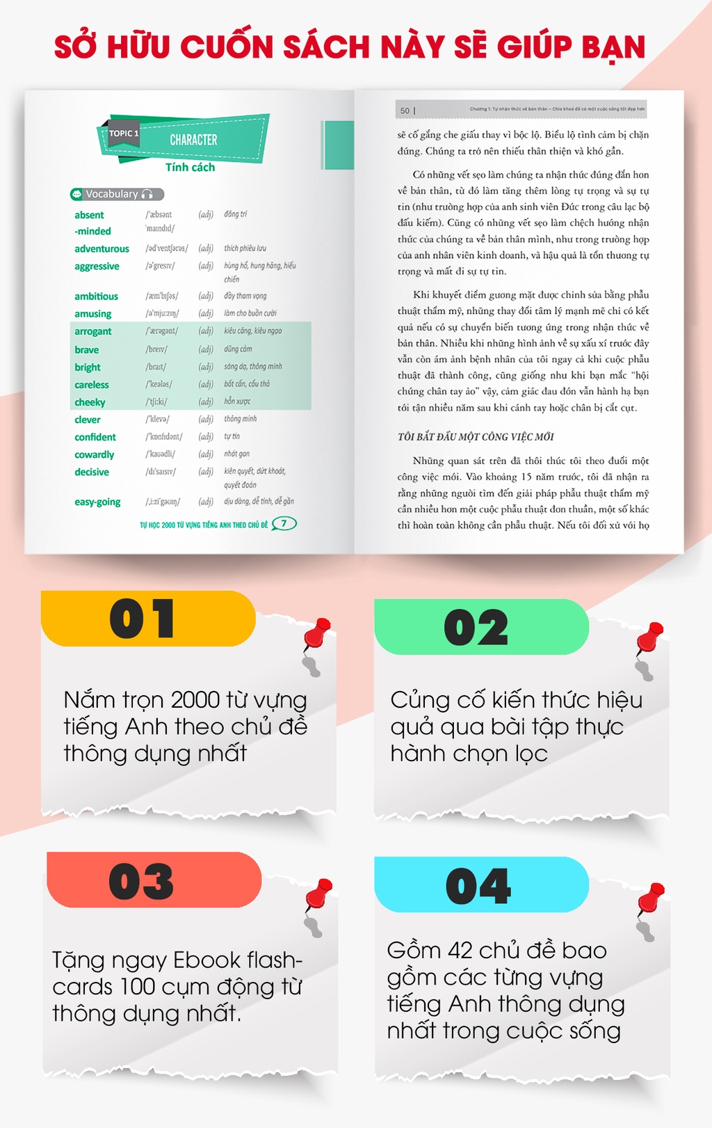 Mô tả Tự Học 2000 Từ Vựng Tiếng Anh Theo Chủ Đề Phiên Bản Khổ Nhỏ Dành Cho Người Học Căn Bản - Sách Học Kèm App Online Newbook - 4