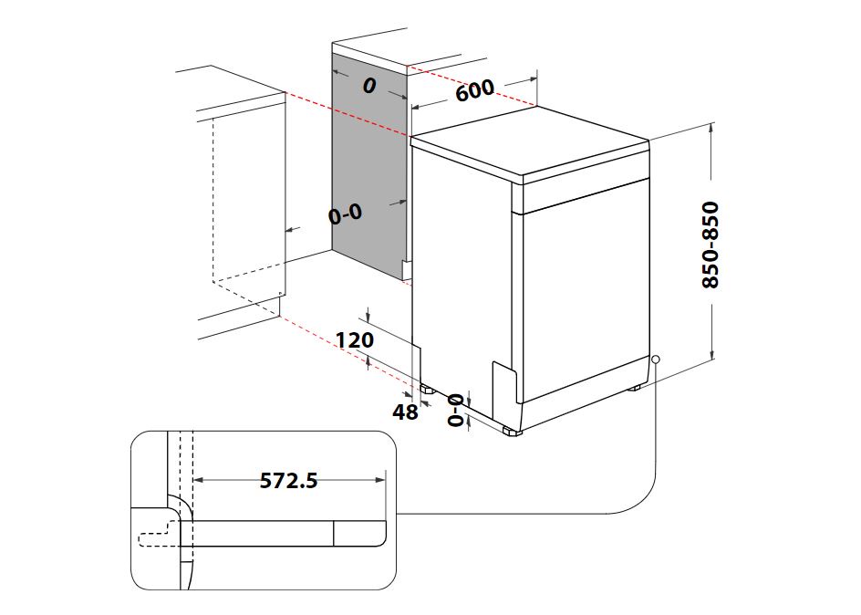 Mô tả Máy rửa chén độc lập whirlpool 14 bộ WFC 3C26P - Hàng sản xuất Châu ÂU - Bảo Hành 2 Năm - 5