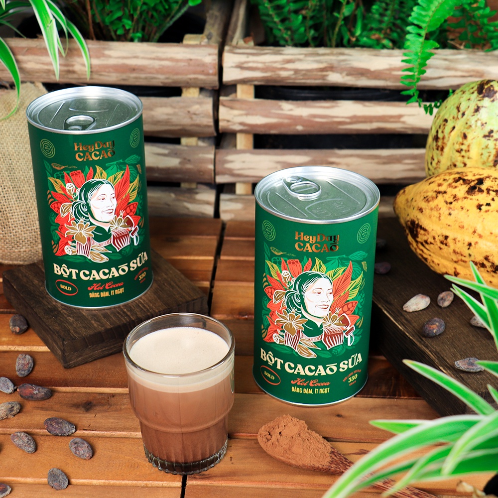 Mô tả Lon 350g - Bột cacao sữa Bold gu đắng đậm, ít ngọt – Heyday Cacao - 2