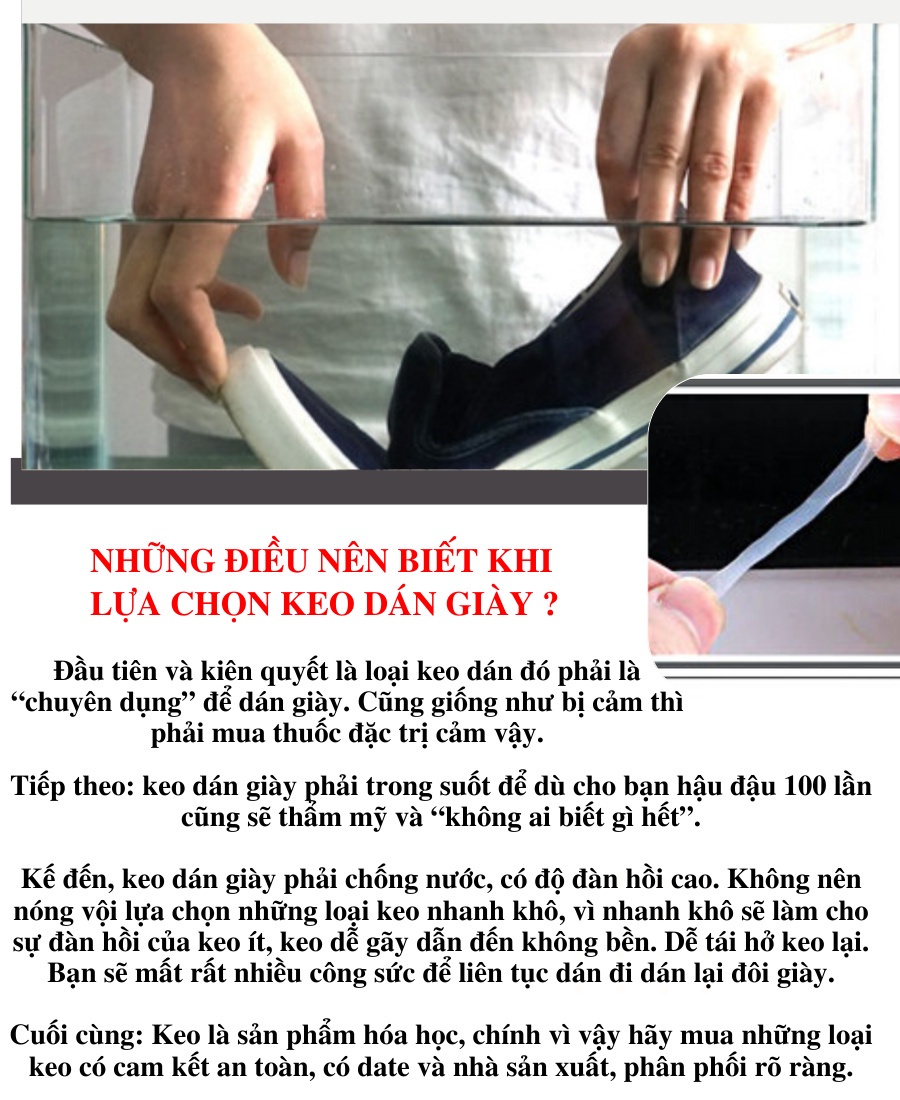 Mô tả Keo Dán Giày Trong Suốt Siêu Dính Đa Năng Chính Hãng MINSU M2522 Chuyên Dụng Cho Giày Dép Thể Thao An Toàn Cho Da 60ml - 8