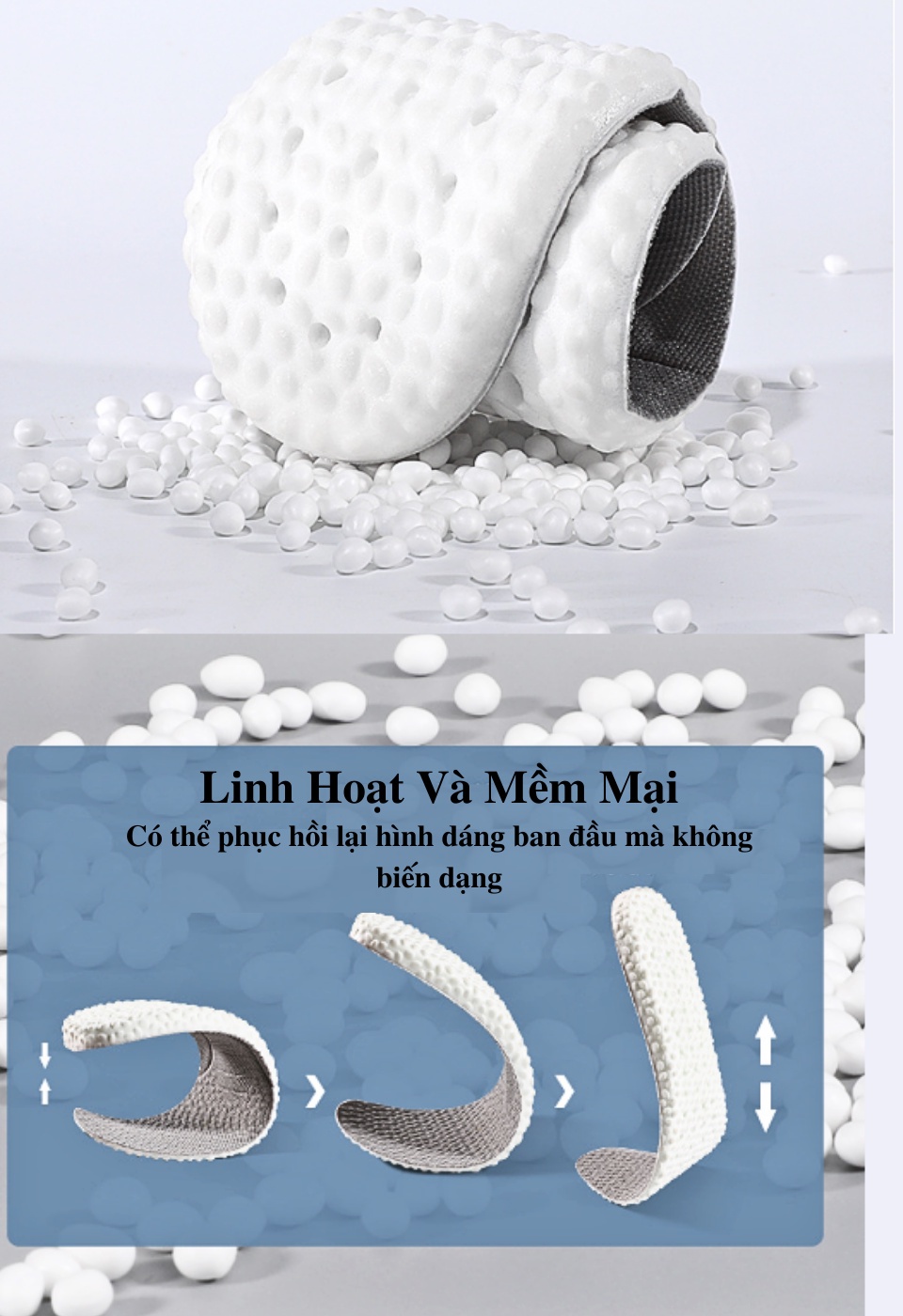 Mô tả Lót Giày Thể Thao Cao Su Non Nam Nữ Cao Cấp Chính Hãng MINSU M2355, Khử Mùi, Thoáng Khí, Ngăn Vi Khuẩn - 6