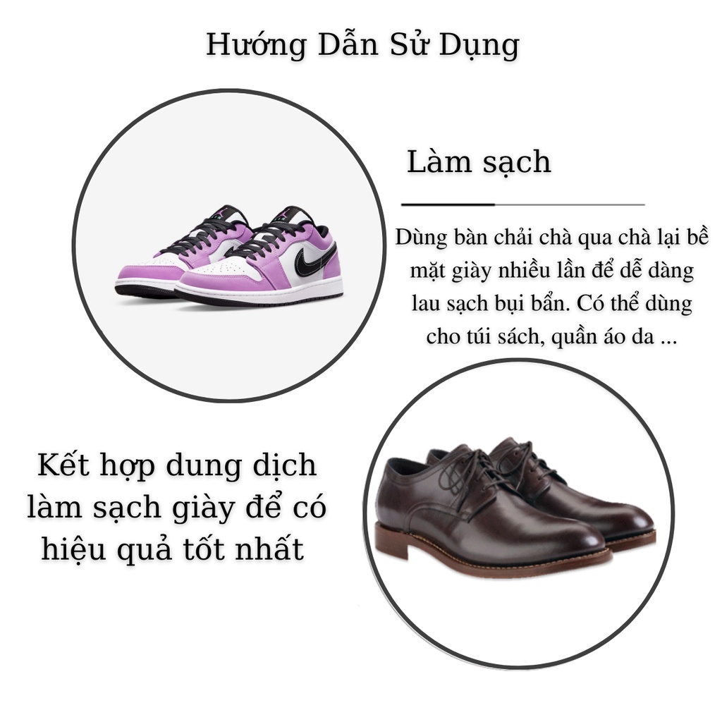 Mô tả Bàn Chải Đánh Giày MINSU M2415 Chuyên Dùng Vệ Sinh Giày Sneaker, Da Lộn Với Chất Liệu Lông Ngựa, Lông Heo Mềm Cao Cấp - 6