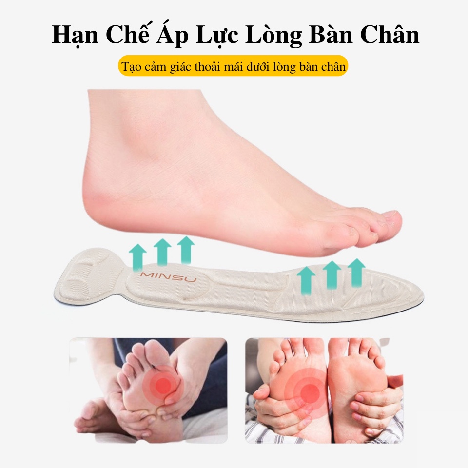 Mô tả Lót Giày Nữ 7D MINSU M2301 Bảo Vệ  Êm Chân, Chống Trầy Thốn Gót, Chống Rộng, Rớt Gót Cho Giày Cao Gót, Búp Bê - 5