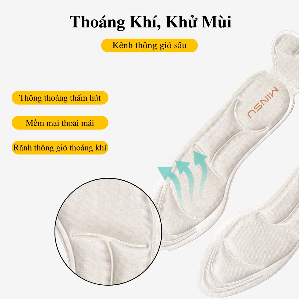 Mô tả Lót Giày Nữ 7D MINSU M2301 Bảo Vệ  Êm Chân, Chống Trầy Thốn Gót, Chống Rộng, Rớt Gót Cho Giày Cao Gót, Búp Bê - 6