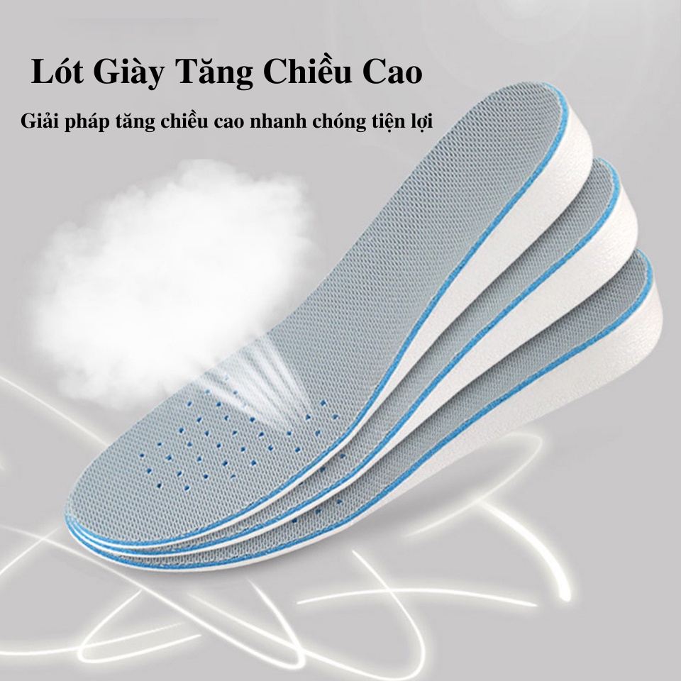 Mô tả Lót Giày Thể Thao Sneaker Độn Đế Tăng Chiều Cao Nam Nữ MINSU M5501 Đệm Nâng Cao Chân Khử Mùi Thoáng Khí Chống Hôi Chân - 3
