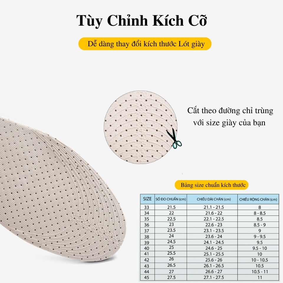 Mô tả Lót Giày Tăng Chiều Cao Cả Bàn và Nửa Bàn Chân Nam Nữ Cao Cấp MINSU M7018 Chuyên Dùng cho Giày Thể Thao Sneaker Độn Đế - 9
