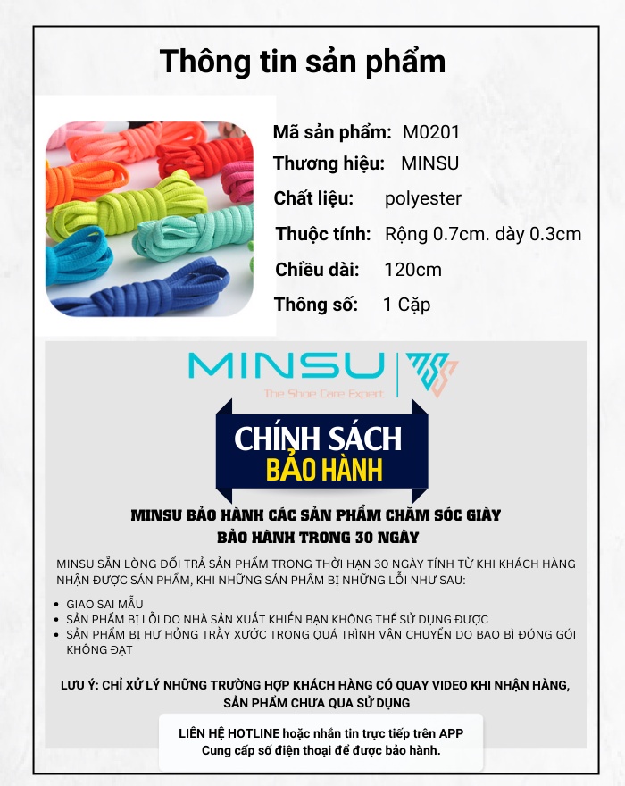 Mô tả Dây Giày Thể Thao Sneaker Tròn MINSU M0201 120cm với 10 Màu Nổi Bật Cho Bạn Chọn Shoelaces Phụ Kiện Giày, Trắng, Đen - 7