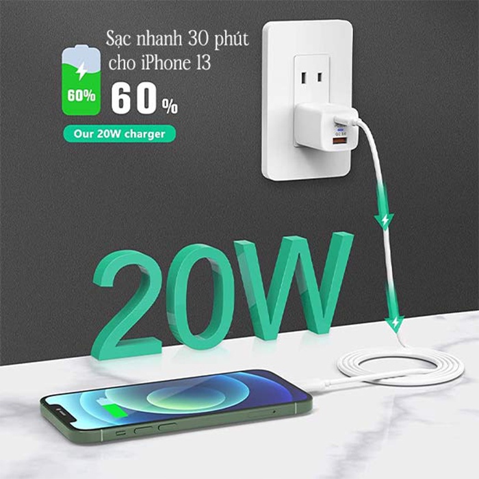 Mô tả Củ sạc nhanh 20W Zoda - Phân phối ĐỘC QUYỀN - 1