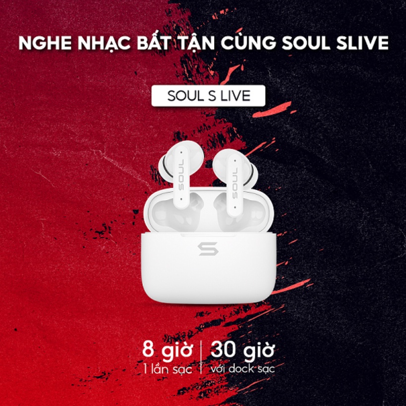 Mô tả Tai nghe TrueWireless SOUL S-Live 30 - Công nghệ chống ồn ENC, Kháng nước IPX4, Bluetooth 5.3, Độ trễ 60ms, BH 12 tháng - 3
