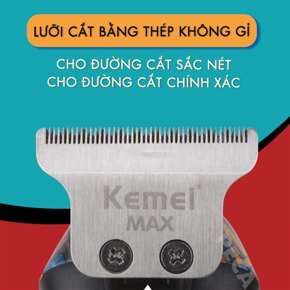 Mô tả Tông đơ chấn viền Kemei KM-MAX5090 màn hình LCD thông minh, thiết kế độc đáo, có thể cắt tóc,chấn viền, cạo râu - 4