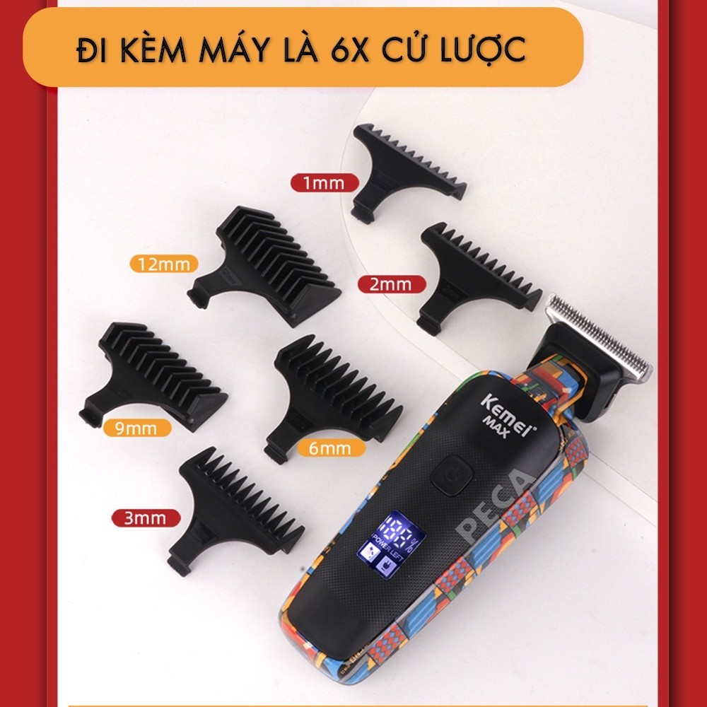 Mô tả Tông đơ chấn viền Kemei KM-MAX5090 màn hình LCD thông minh, thiết kế độc đáo, có thể cắt tóc,chấn viền, cạo râu - 9